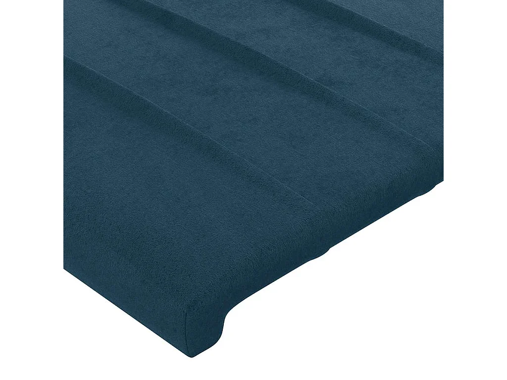 Testiera ad Orecchio Blu Scuro 93x16x118/128 cm in Velluto