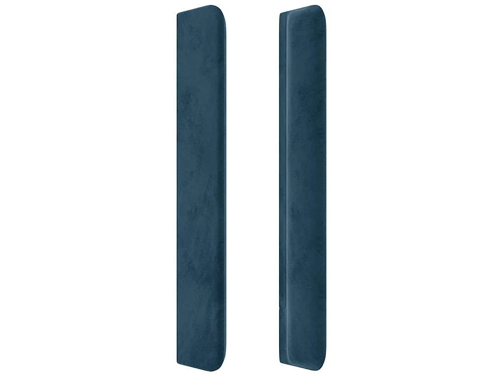 Tête de lit avec oreilles Bleu foncé 183x16x118/128 cm Velours