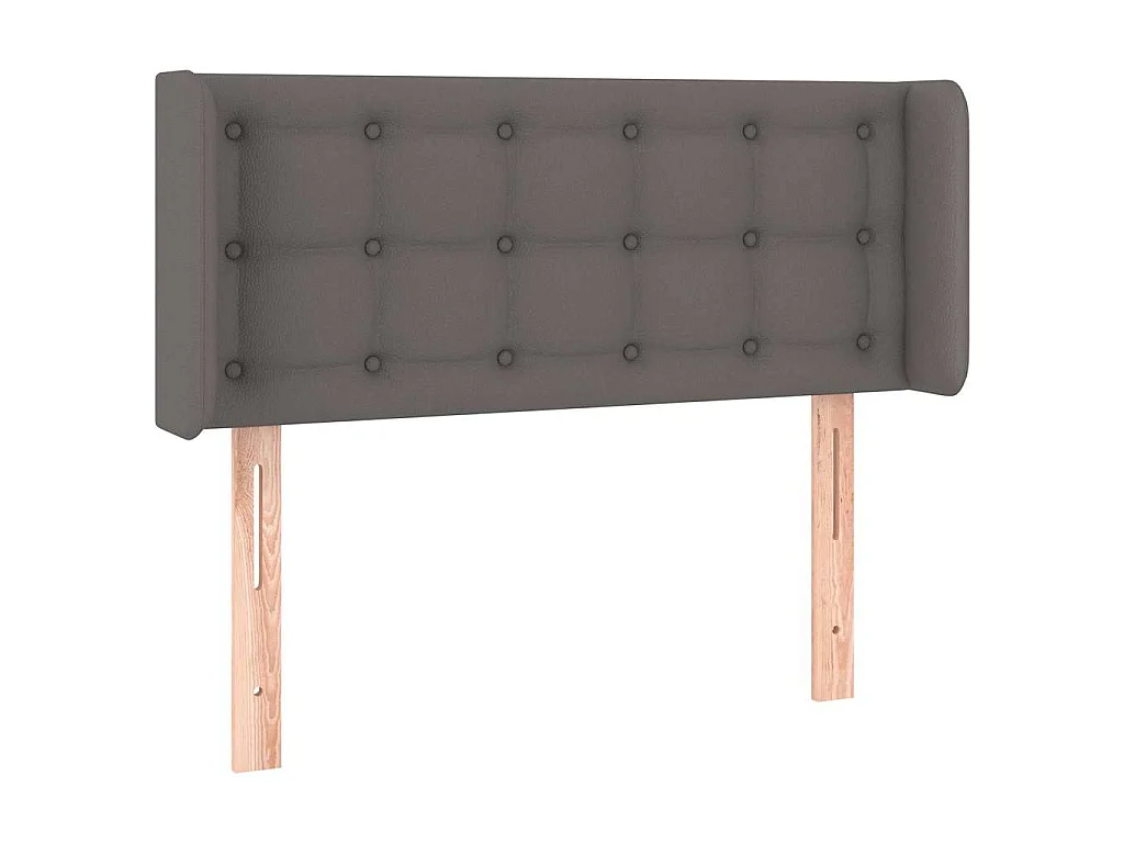 LED Kopfteil Grau 93x16x78/88 cm Kunstleder