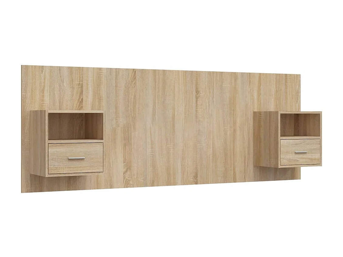 Tête de lit avec armoires Chêne sonoma Bois d'ingénierie