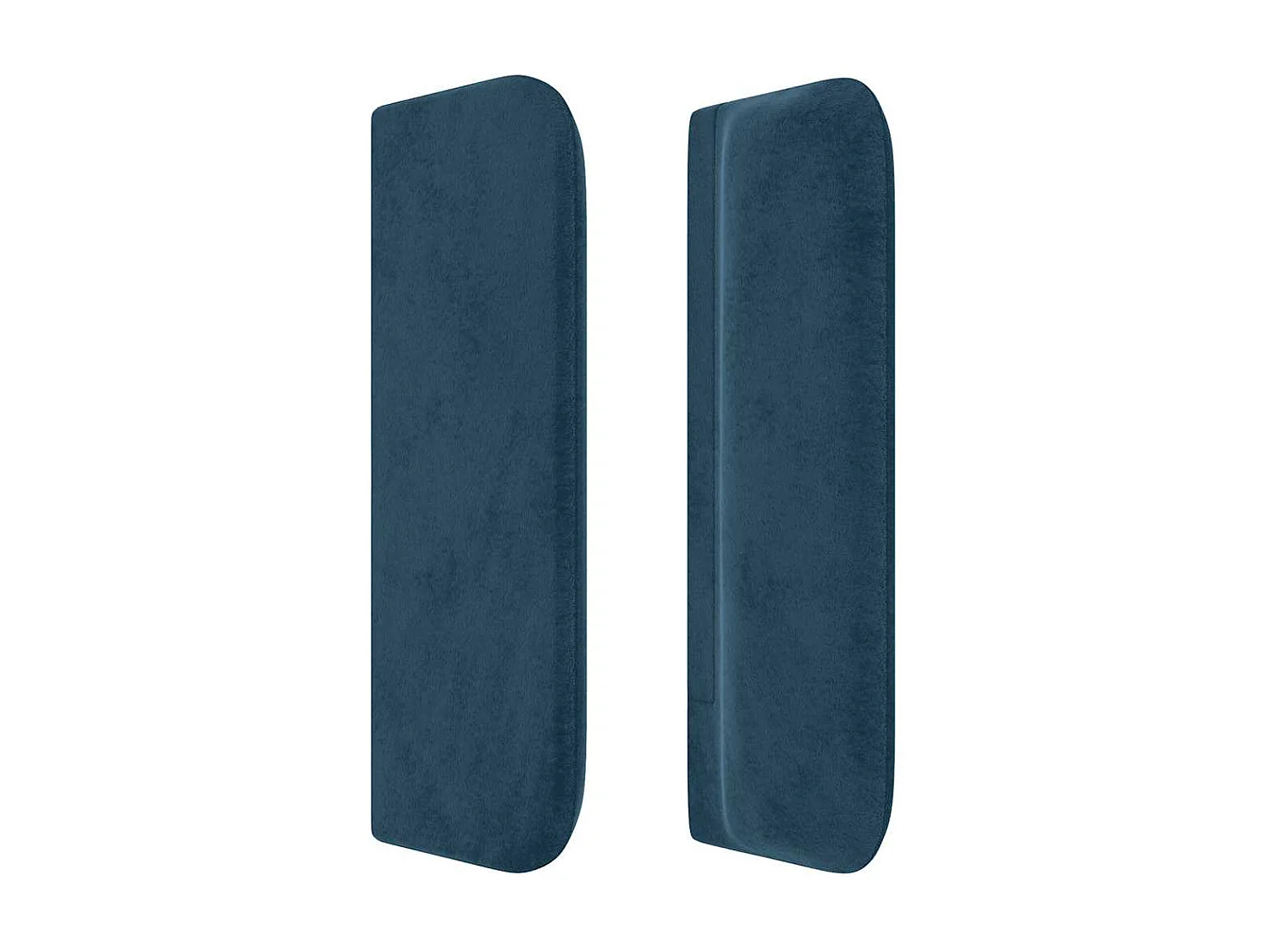 Hoofdbord met randen 183x16x78/88 cm fluweel donkerblauw