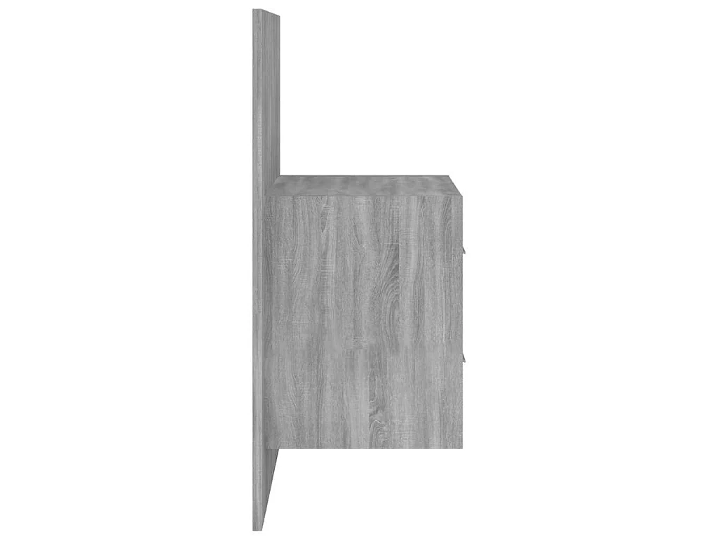 Testiera Letto con Comodini in Legno Multistrato Grigio Sonoma