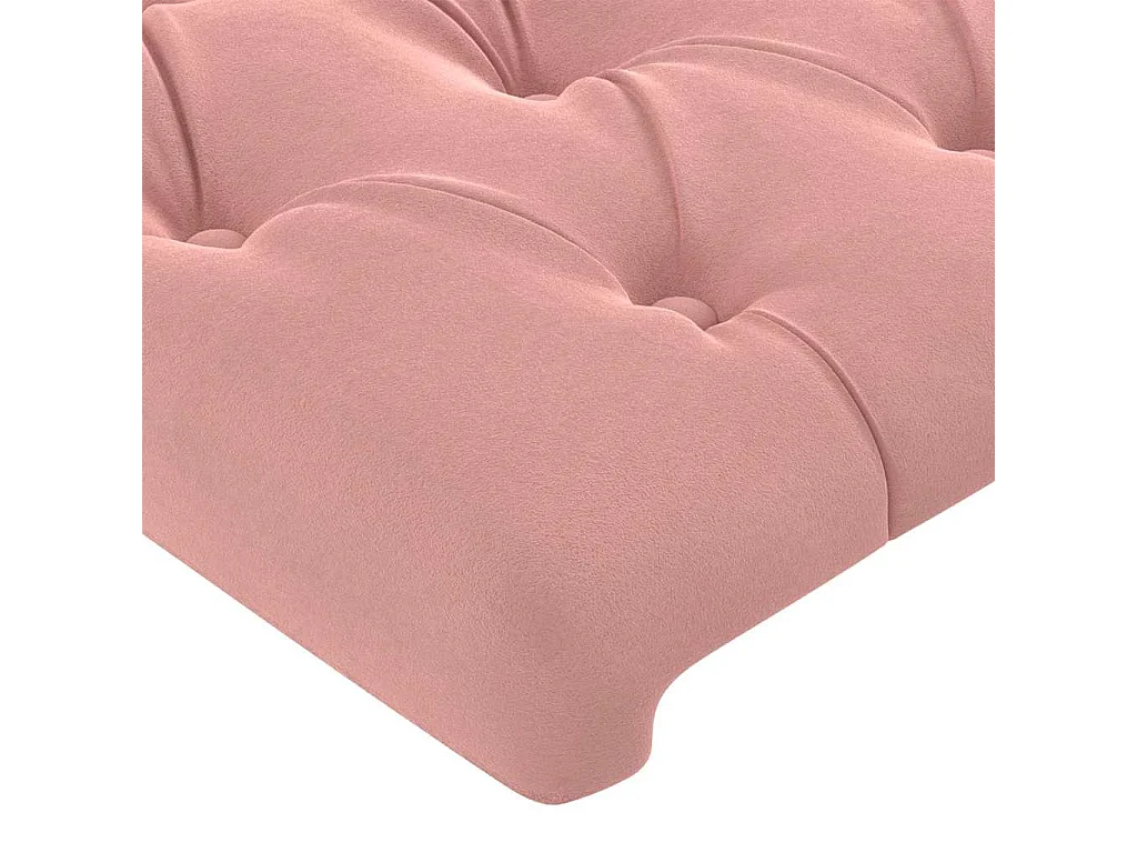 Testiera ad Orecchio Rosa 83x16x78/88 cm in Velluto