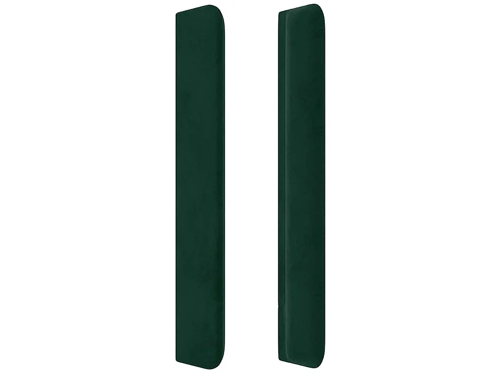 Testiera ad Orecchio Verde Scuro 203x16x118/128 cm in Velluto