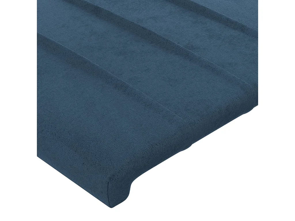 Tête de lit Bleu foncé 180 x 5 x 118/128 cm Velours
