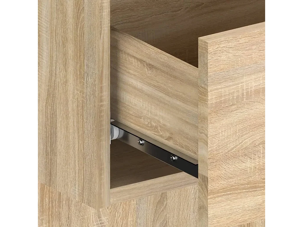 Tête de lit avec armoires Chêne sonoma Bois d'ingénierie