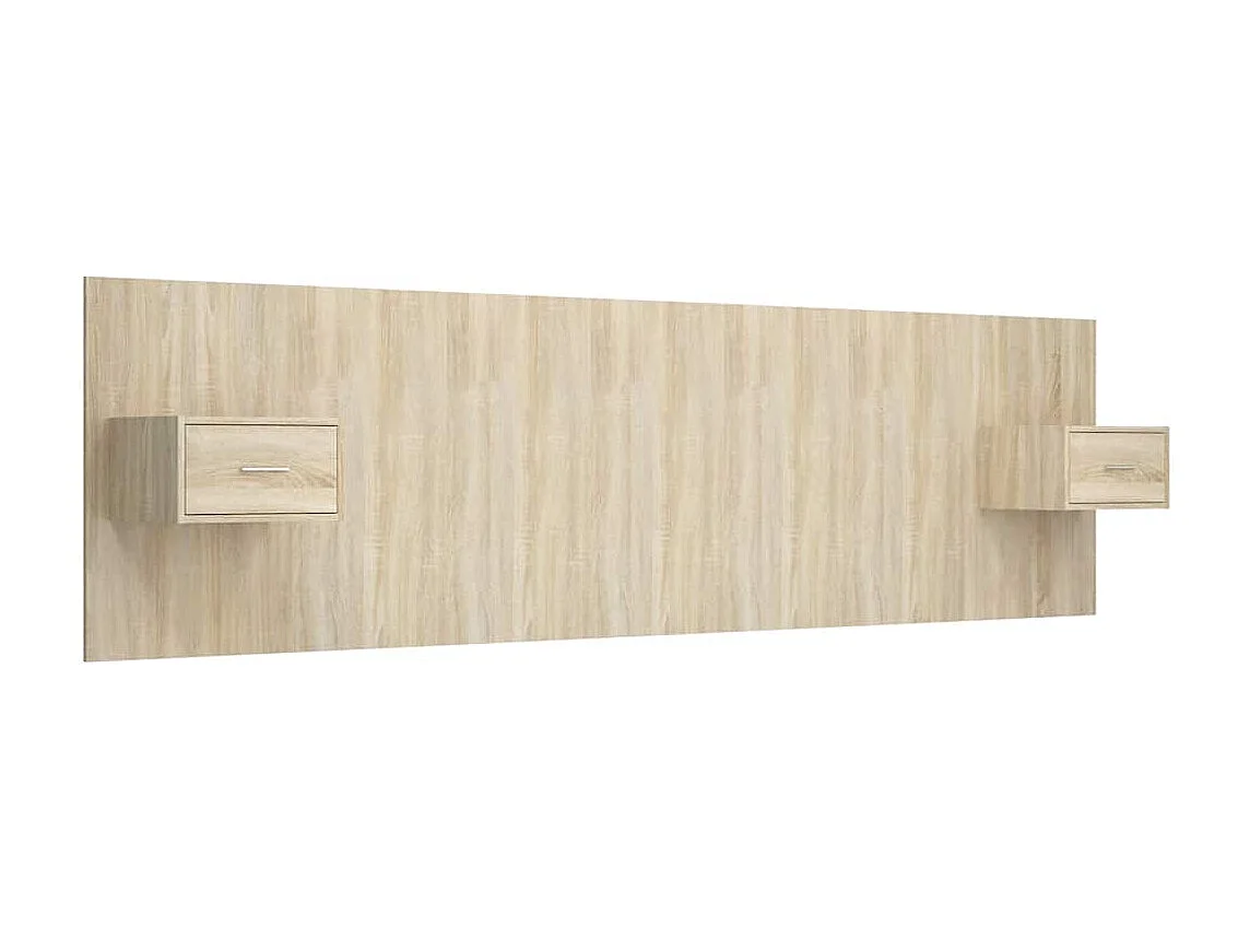 Tête de lit avec armoires Chêne sonoma Bois d'ingénierie