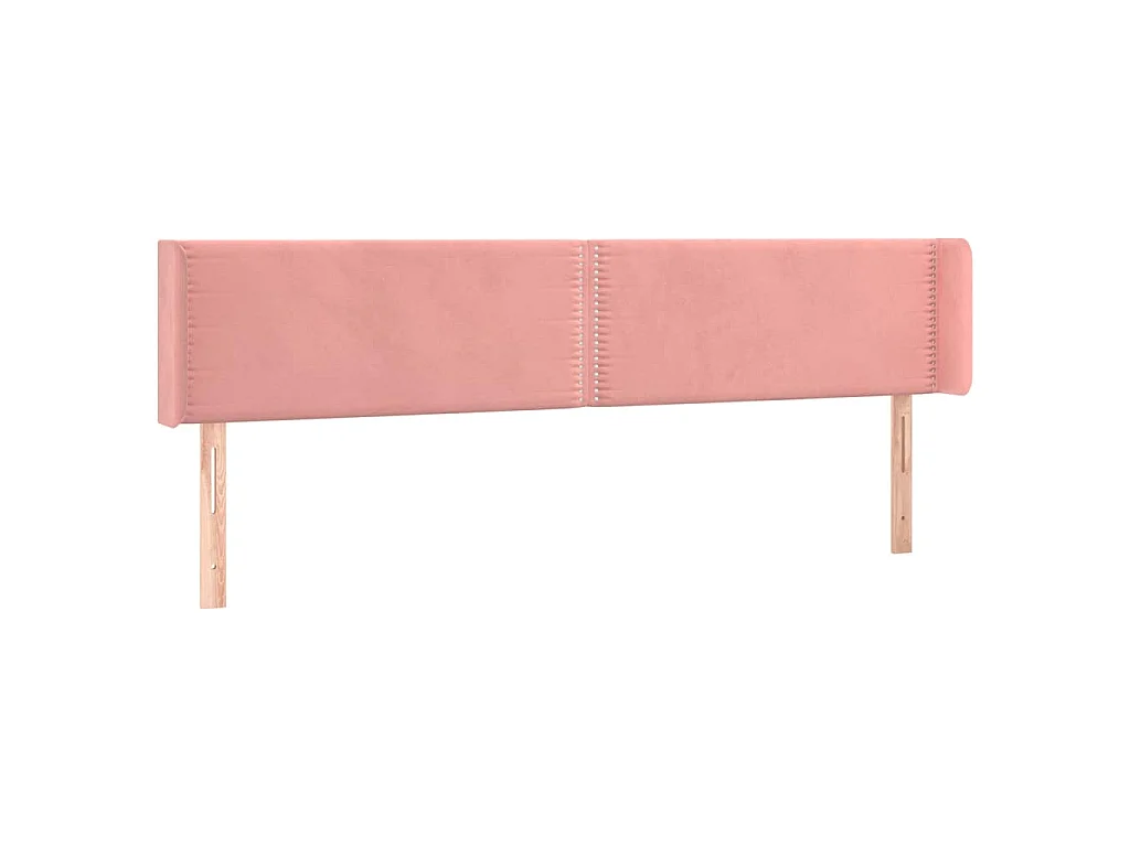 Hoofdbord LED 163x16x78/88 cm fluweel roze