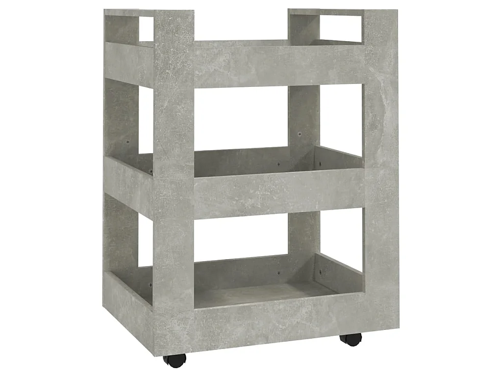 Chariot de cuisine Gris béton 60x45x80 cm Bois d'ingénierie