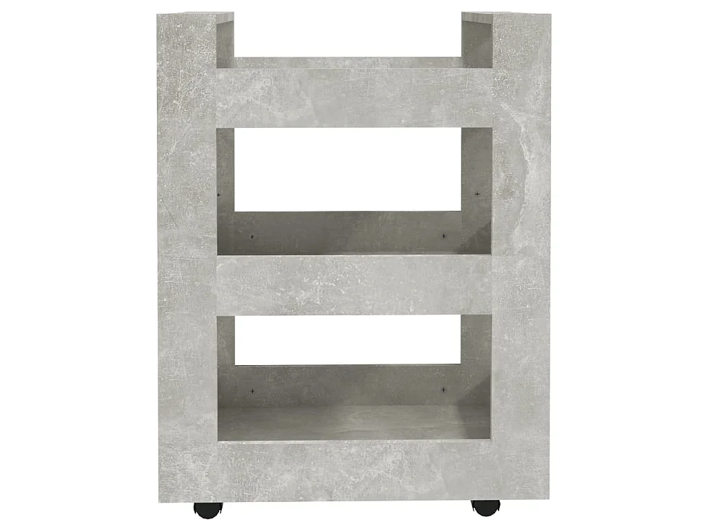 Chariot de cuisine Gris béton 60x45x80 cm Bois d'ingénierie