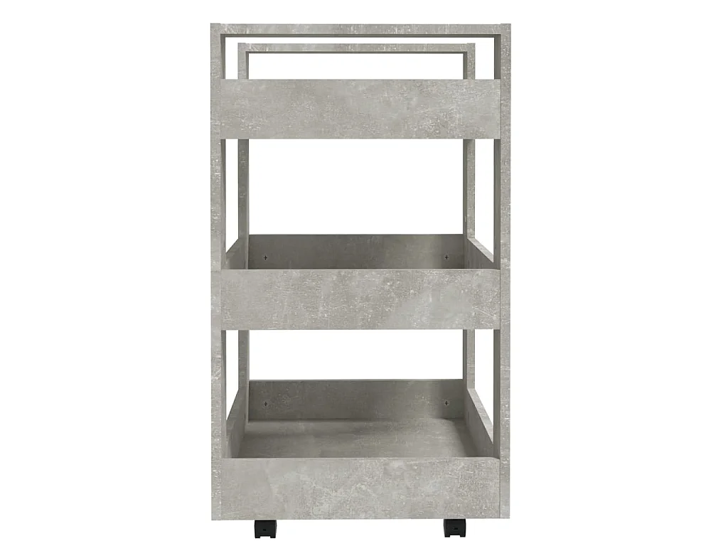 Chariot de cuisine Gris béton 60x45x80 cm Bois d'ingénierie