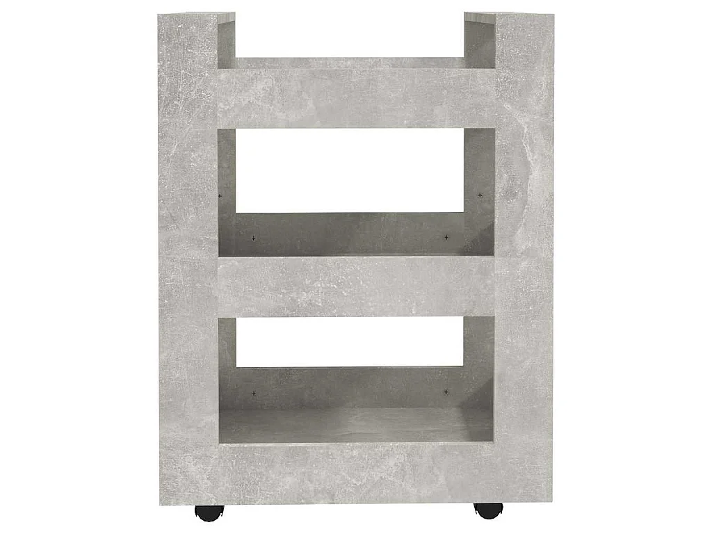 Chariot de cuisine Gris béton 60x45x80 cm Bois d'ingénierie