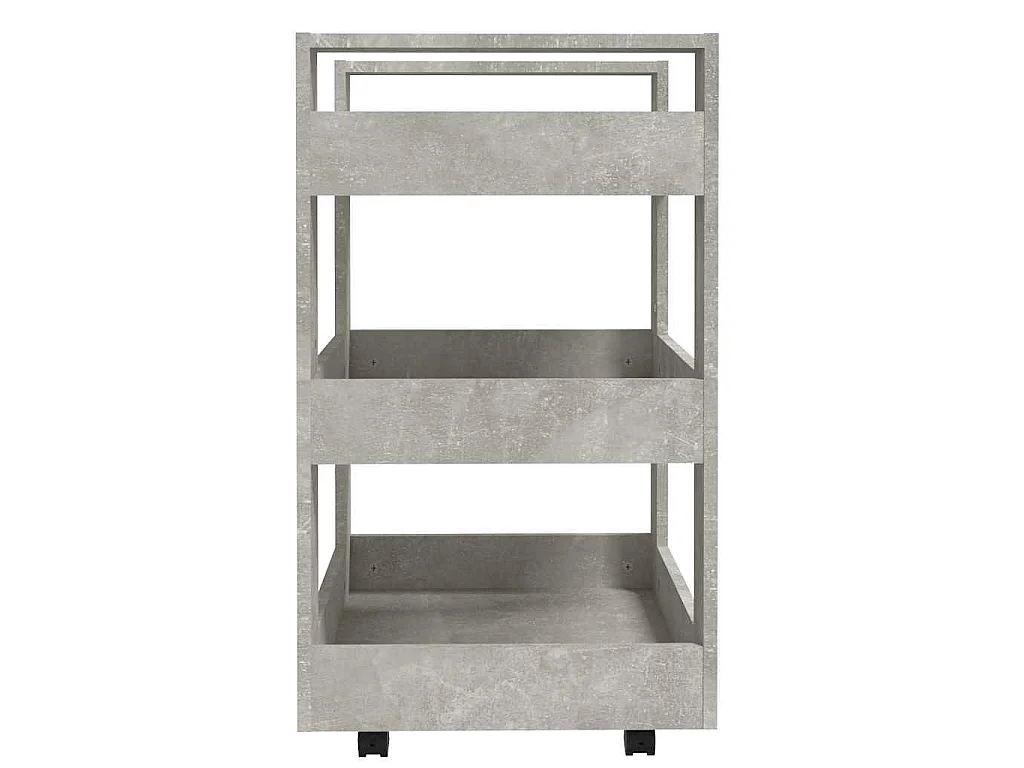 Chariot de cuisine Gris béton 60x45x80 cm Bois d'ingénierie