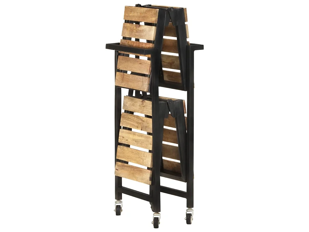 Carrinho de cozinha 87x36x81 cm madeira de mangueira maciça