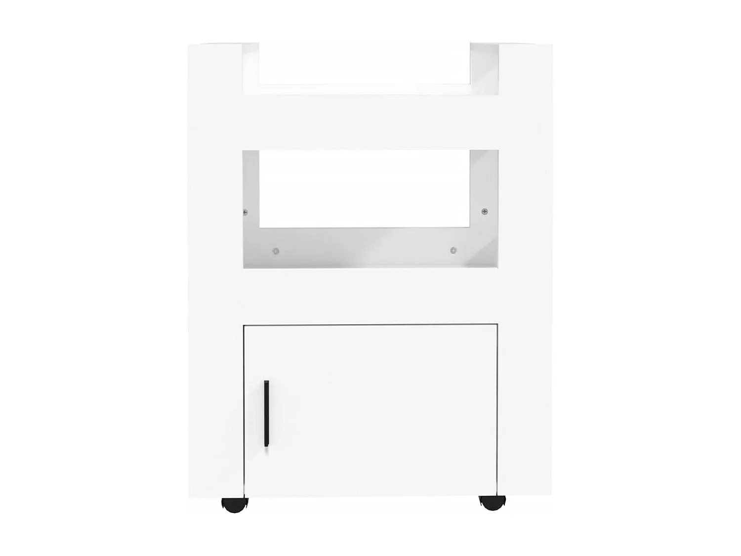 Carrello da Cucina Bianco 60x45x80 cm in Legno Multistrato