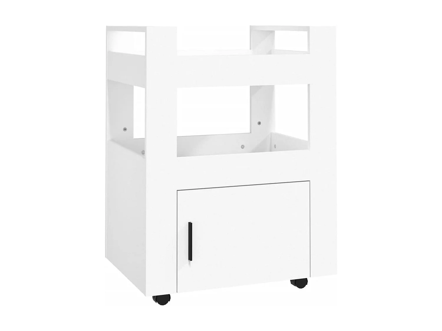 Chariot de cuisine Blanc 60x45x80 cm Bois d'ingénierie