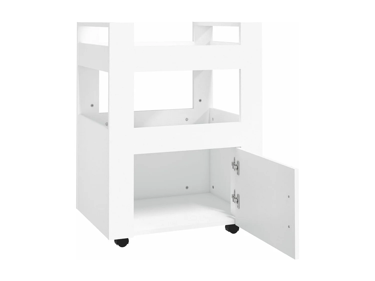 Chariot de cuisine Blanc 60x45x80 cm Bois d'ingénierie