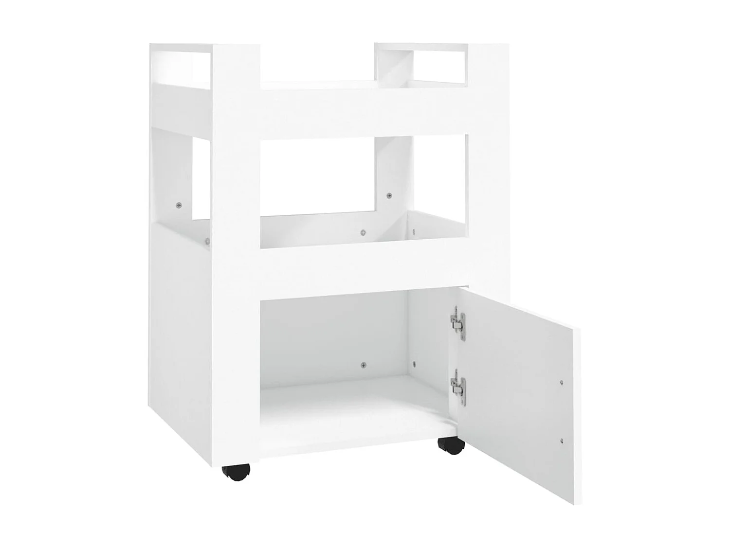 Chariot de cuisine Blanc 60x45x80 cm Bois d'ingénierie