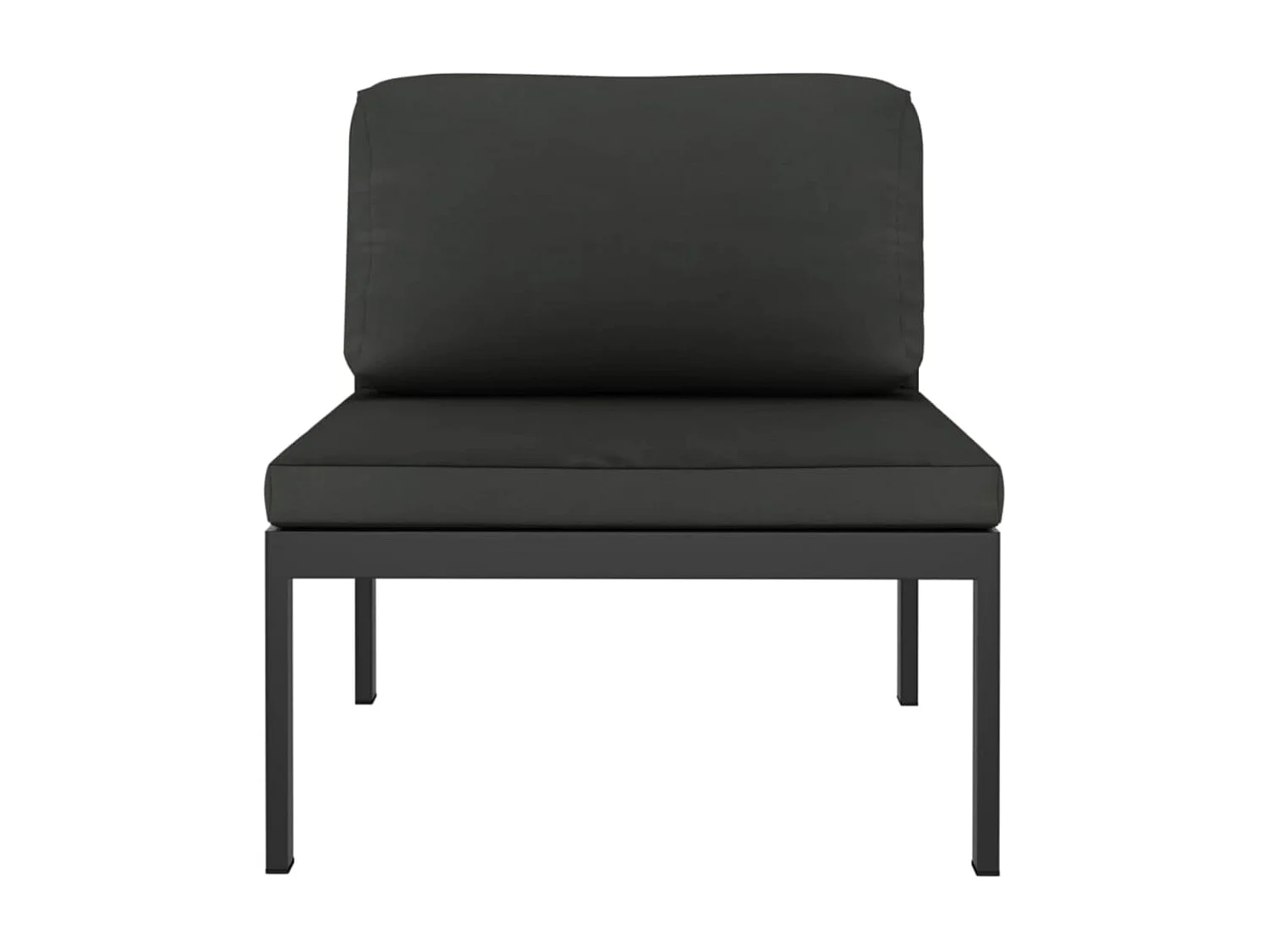 Salon de jardin 5 pcs avec coussins Aluminium Anthracite