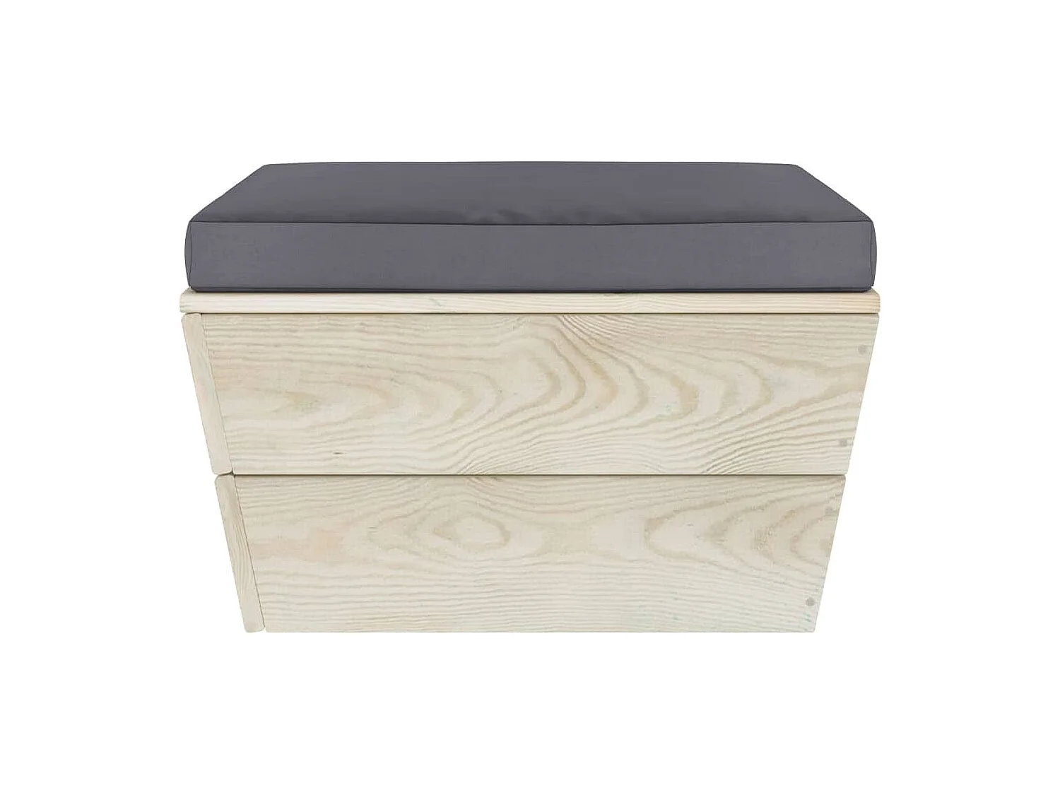 3-tlg. Garten-Sofagarnitur aus Paletten mit Kissen Fichtenholz