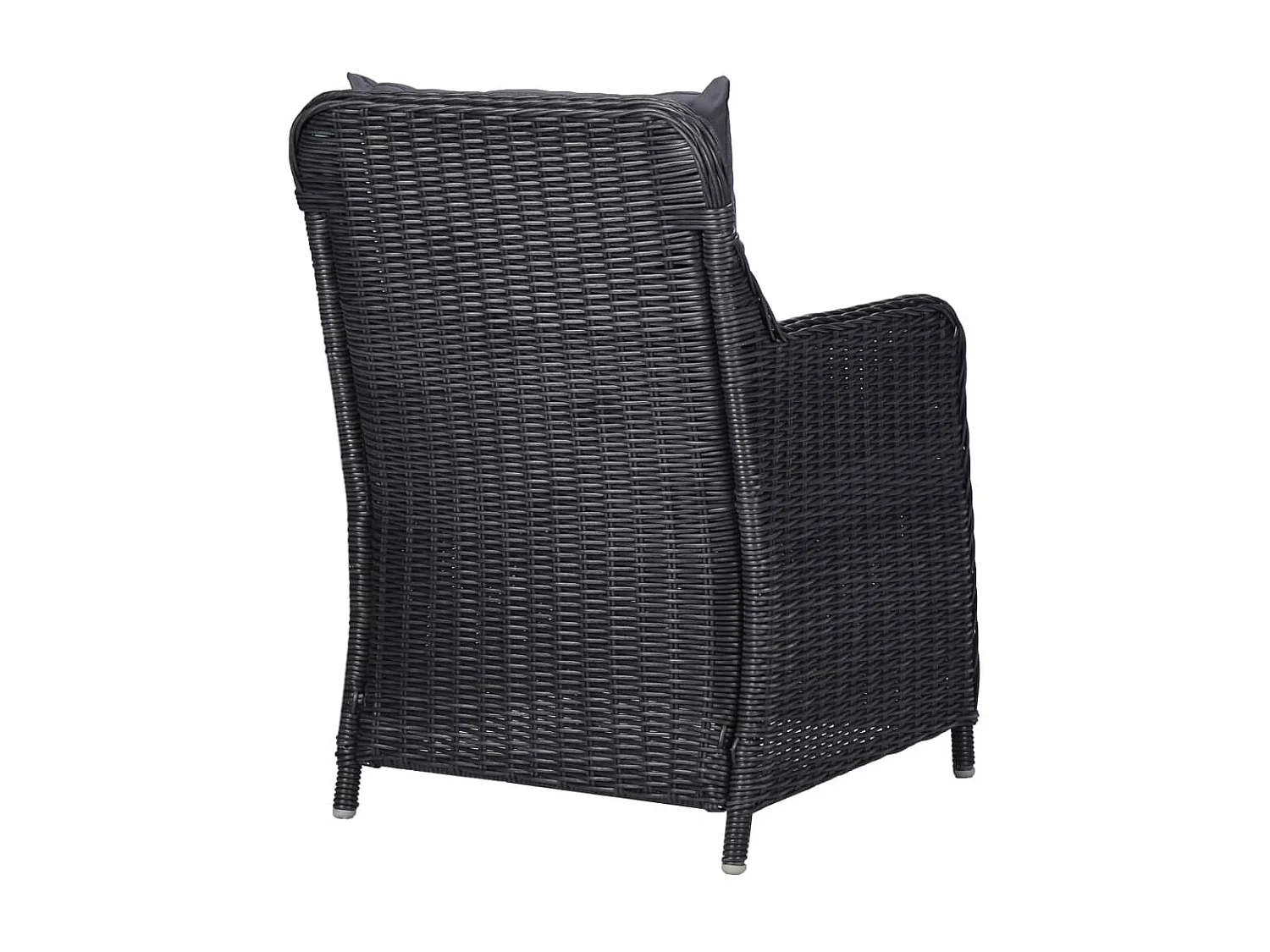 9 pcs conjunto de jantar para jardim preto