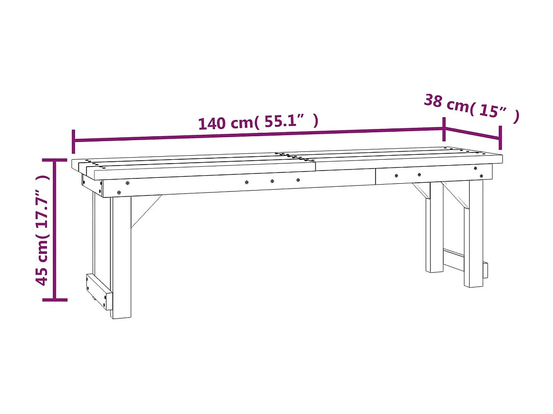3 pcs conjunto de jantar para jardim pinho impregnado maciço