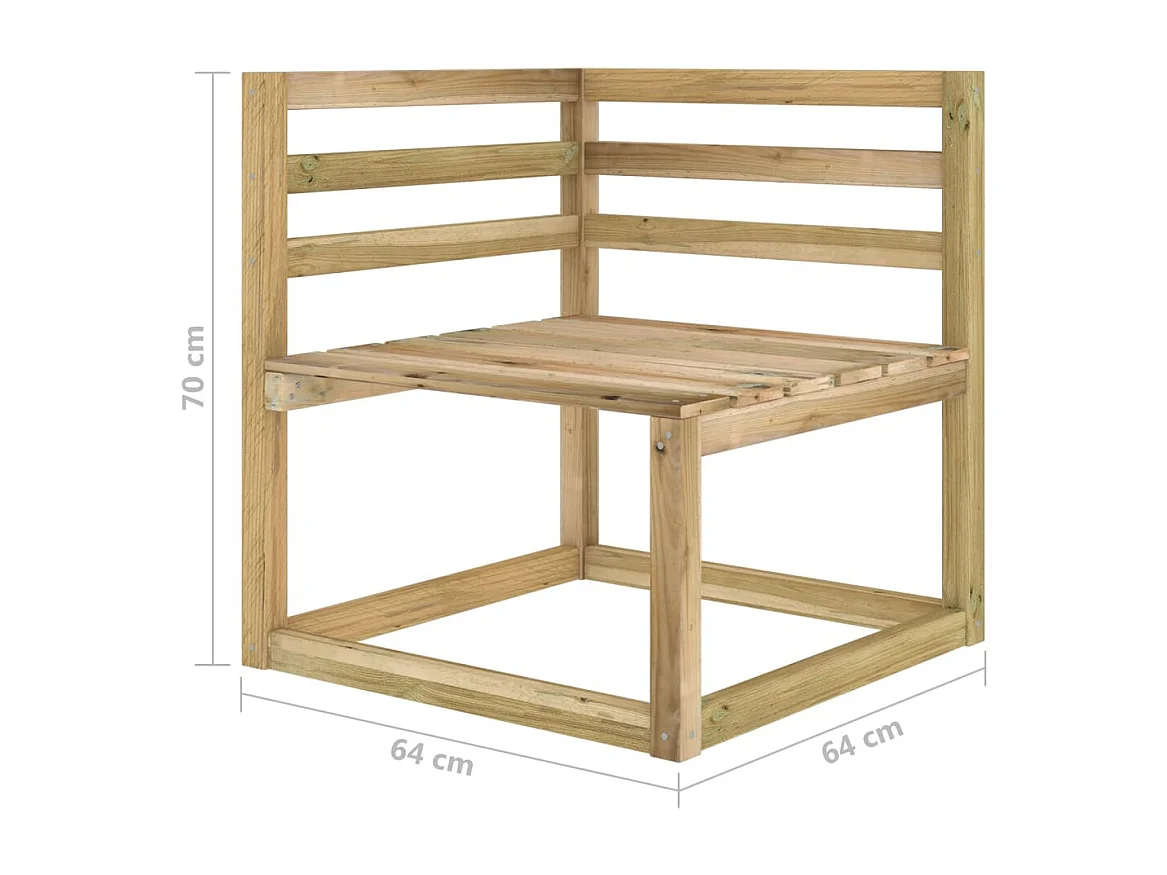 Canapé de jardin 4 places avec coussins crème