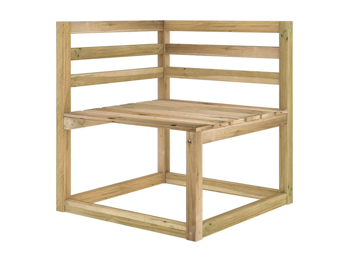 Canapé de jardin 4 places avec coussins crème