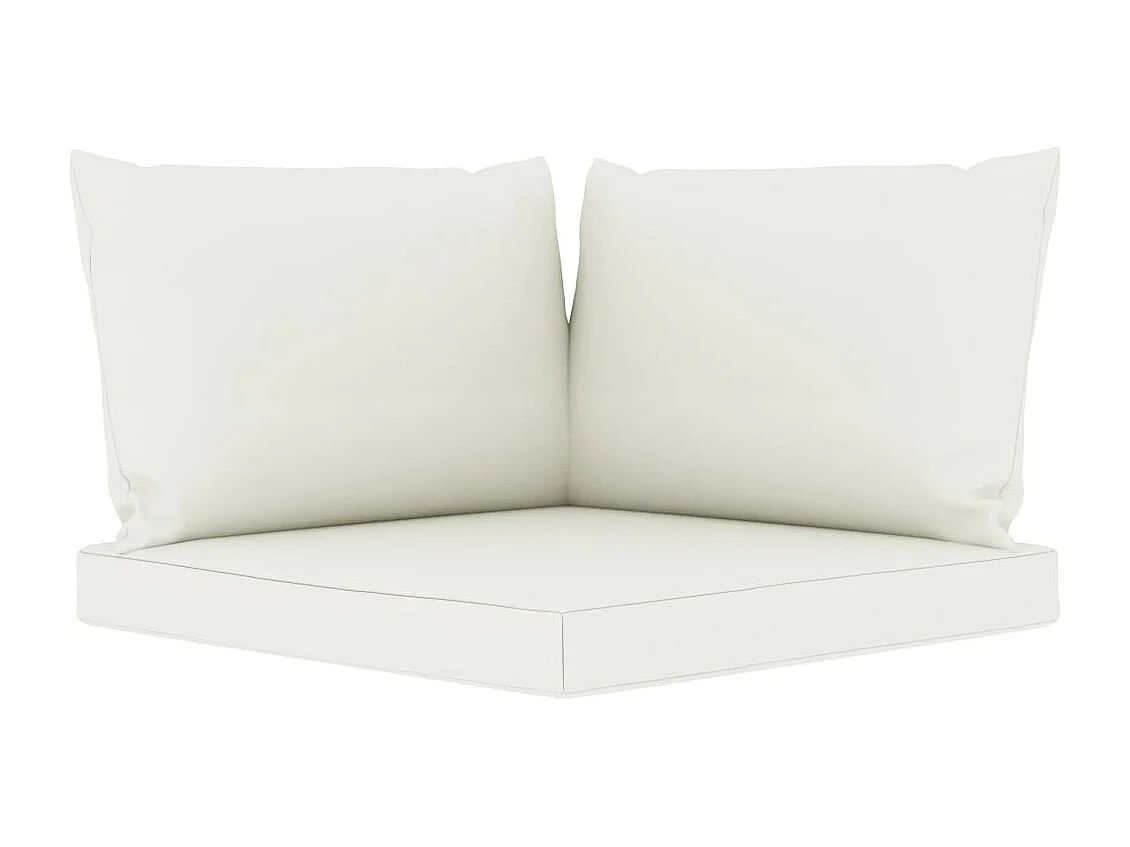 Canapé de jardin 4 places avec coussins crème