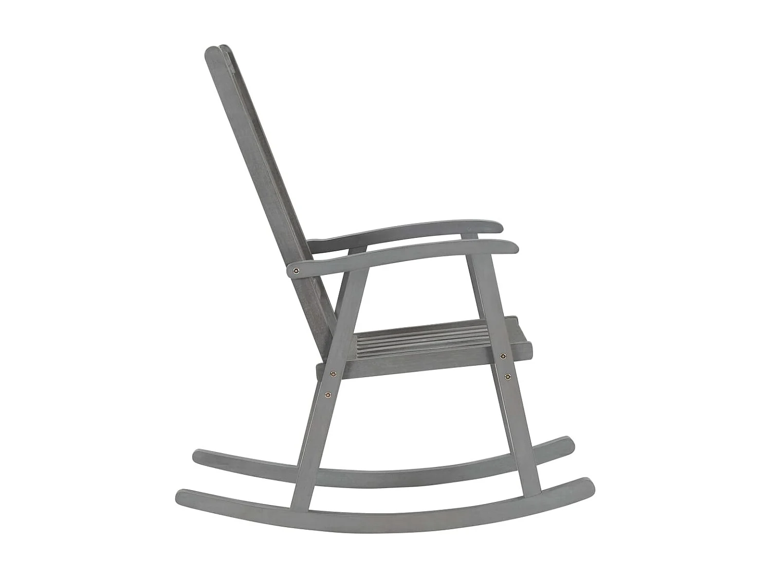 Chaise à bascule avec coussins Gris Bois d'acacia massif