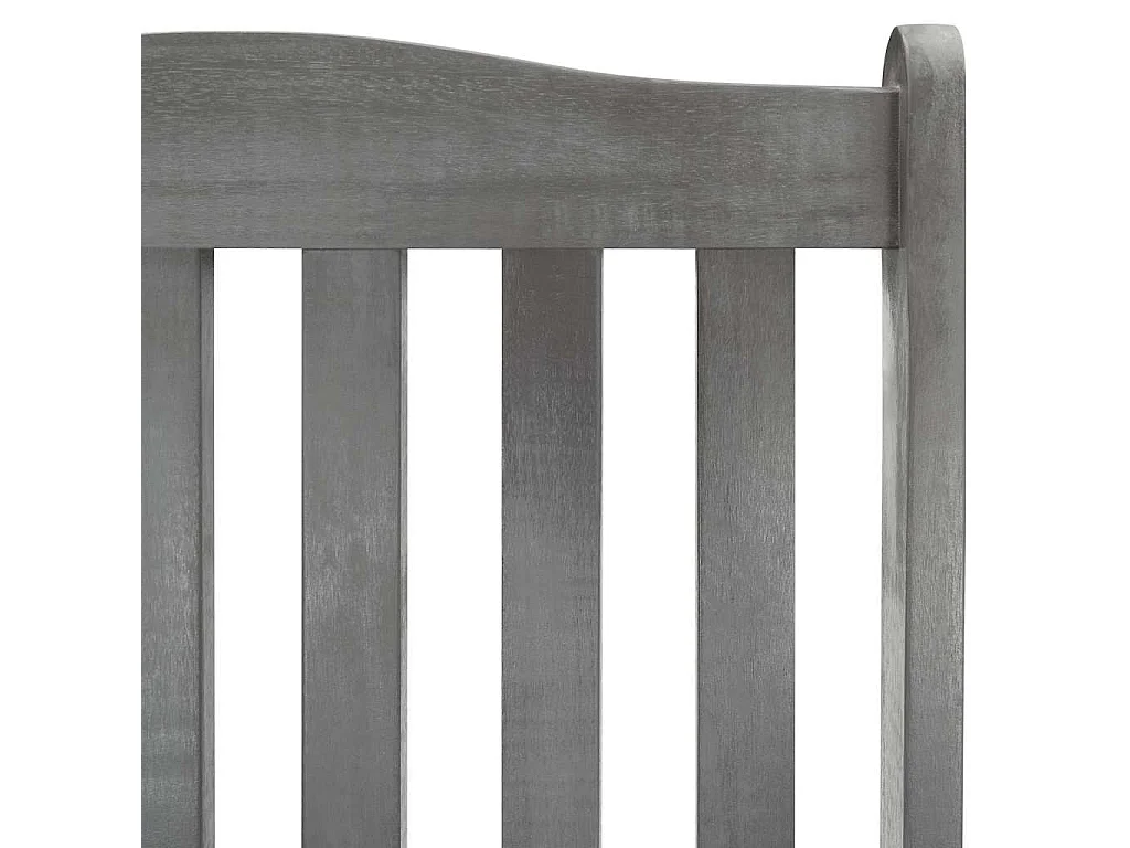 Chaise à bascule avec coussins Gris Bois d'acacia massif