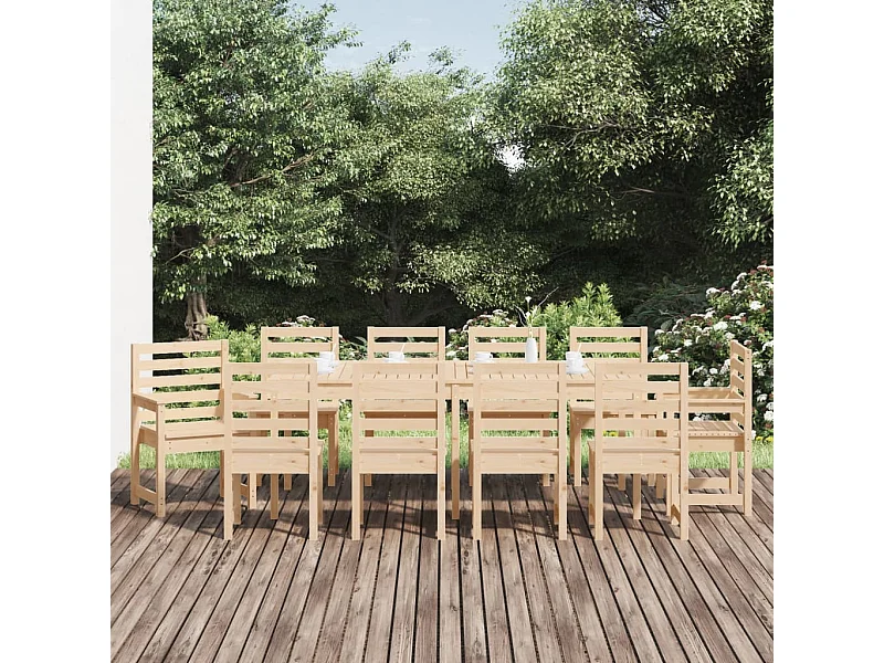 11-delige Tuinset massief grenenhout