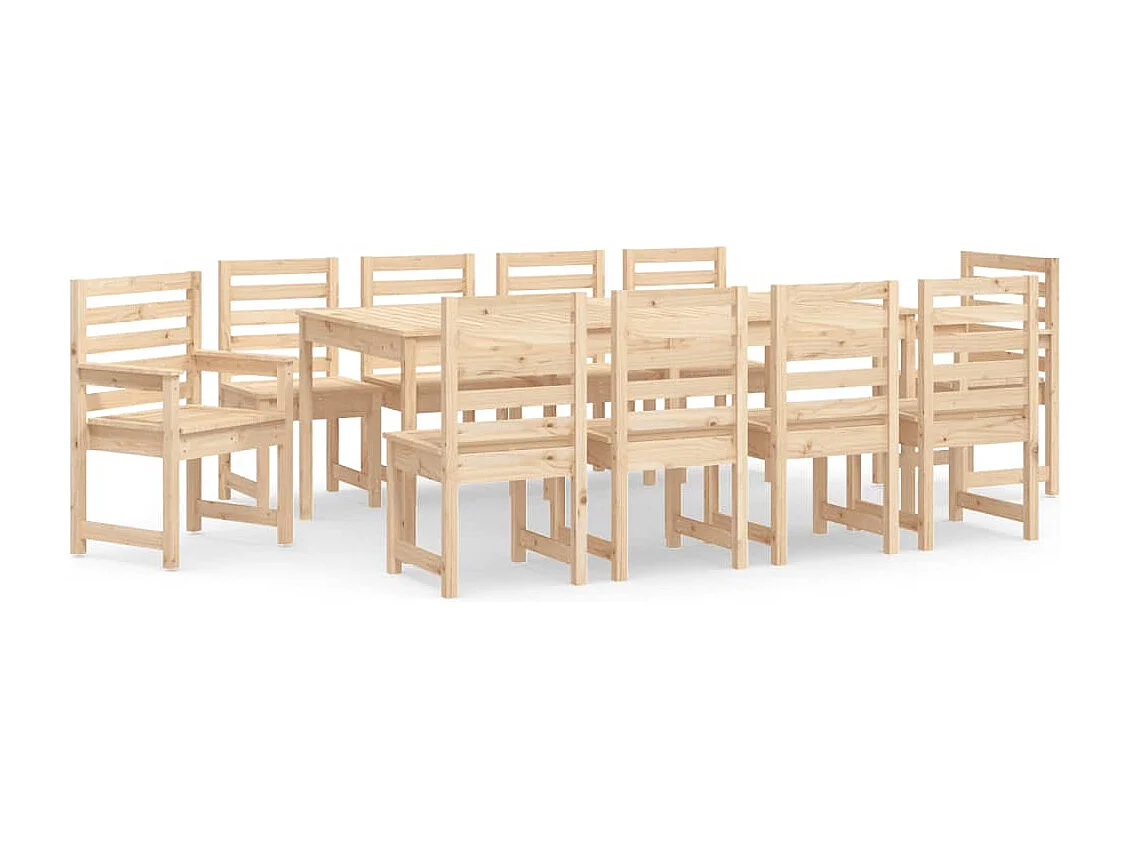 11-delige Tuinset massief grenenhout