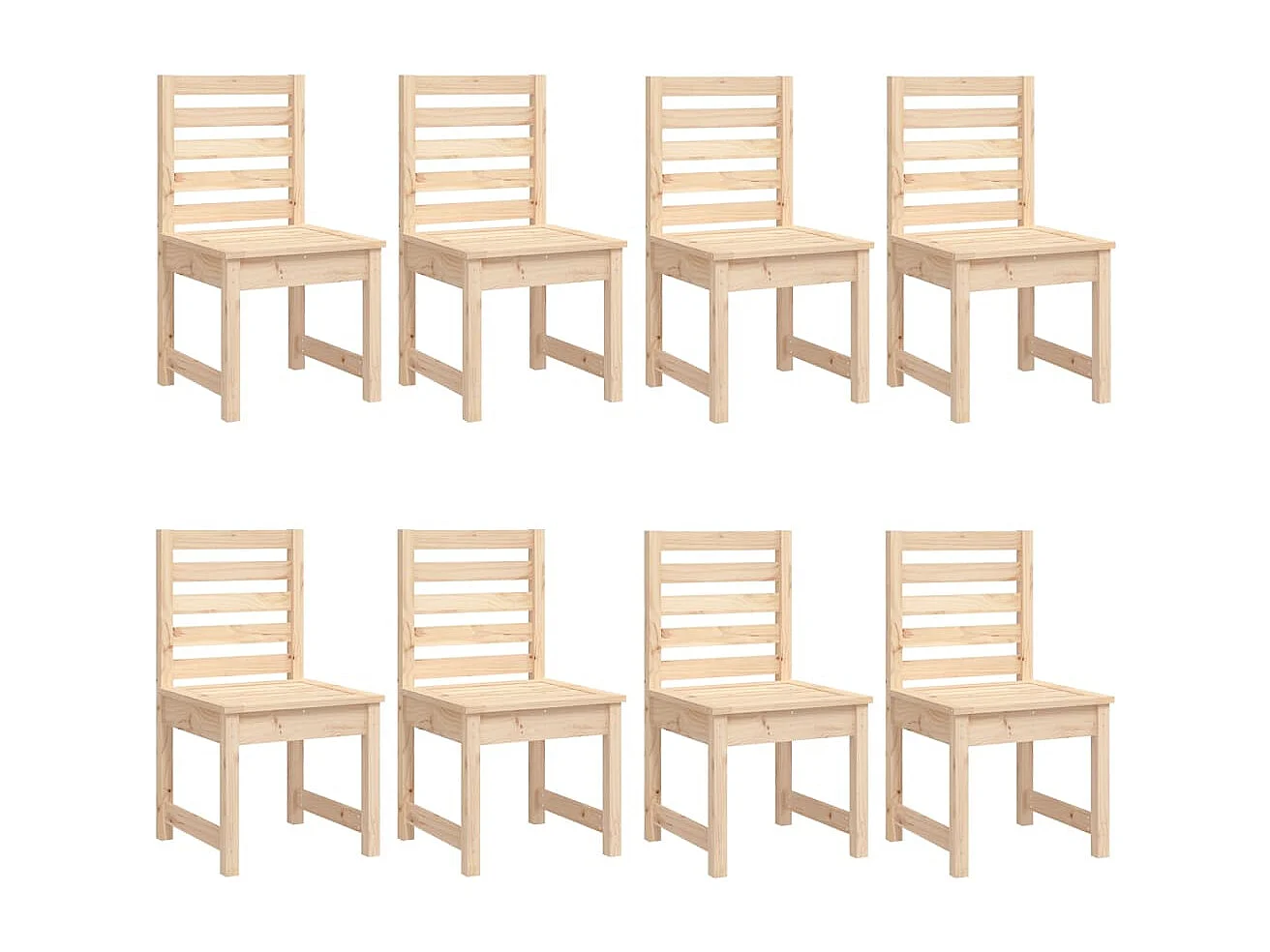 11-delige Tuinset massief grenenhout