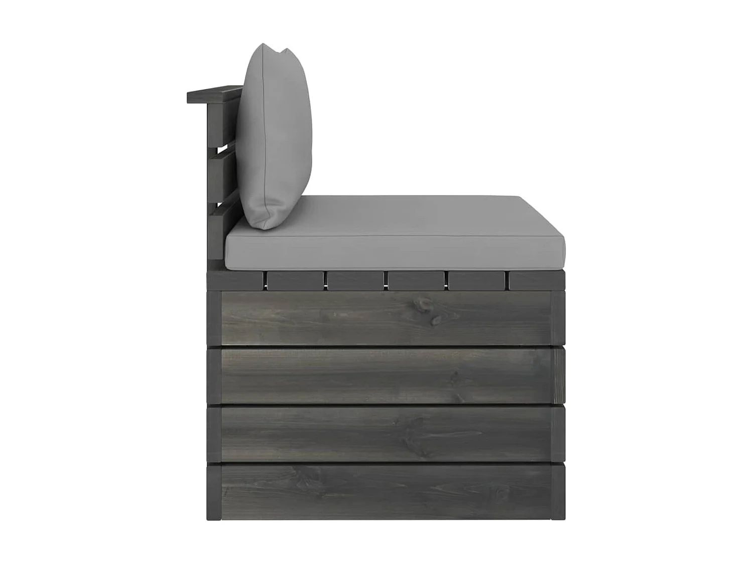 Salon palette de jardin 2 pcs avec coussins Bois de pin massif