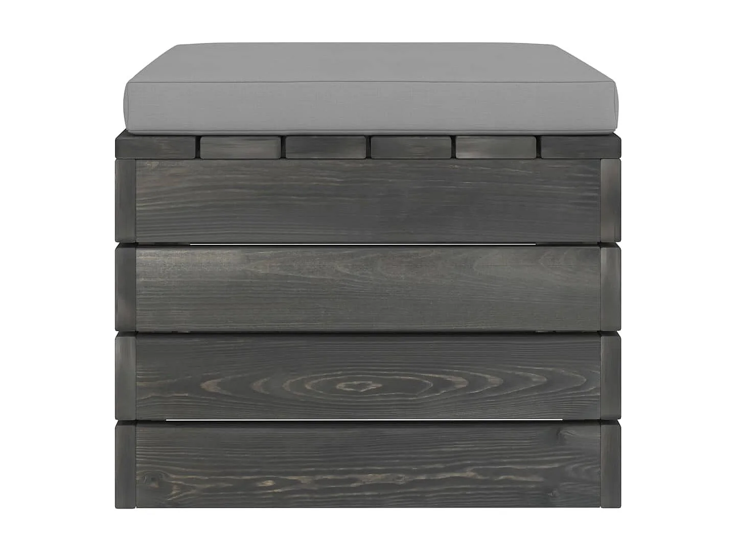 Salon palette de jardin 2 pcs avec coussins Bois de pin massif