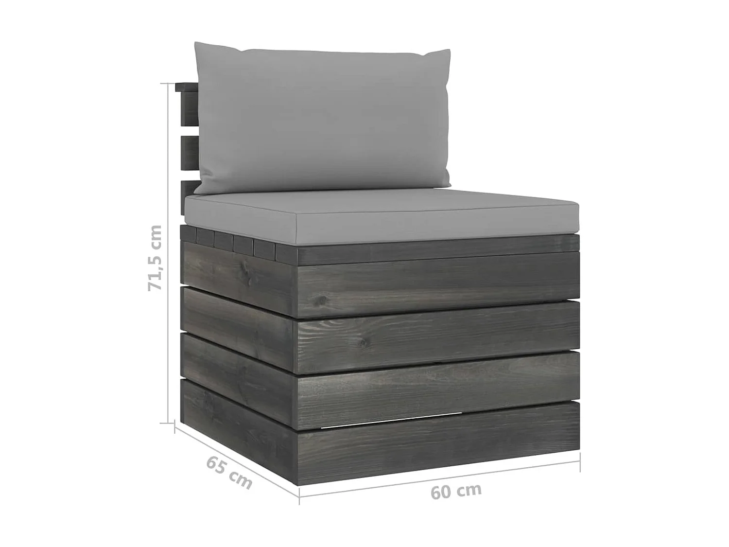 Set Divani da Giardino su Pallet 2 pz con Cuscini Massello Pino