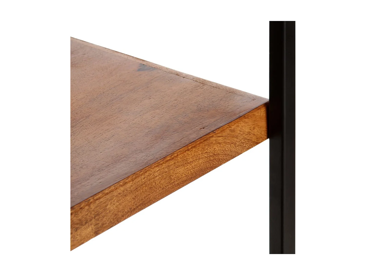 Libreria a 4 Ripiani 6 Cassetti 122x36x181cm Massello di Mango