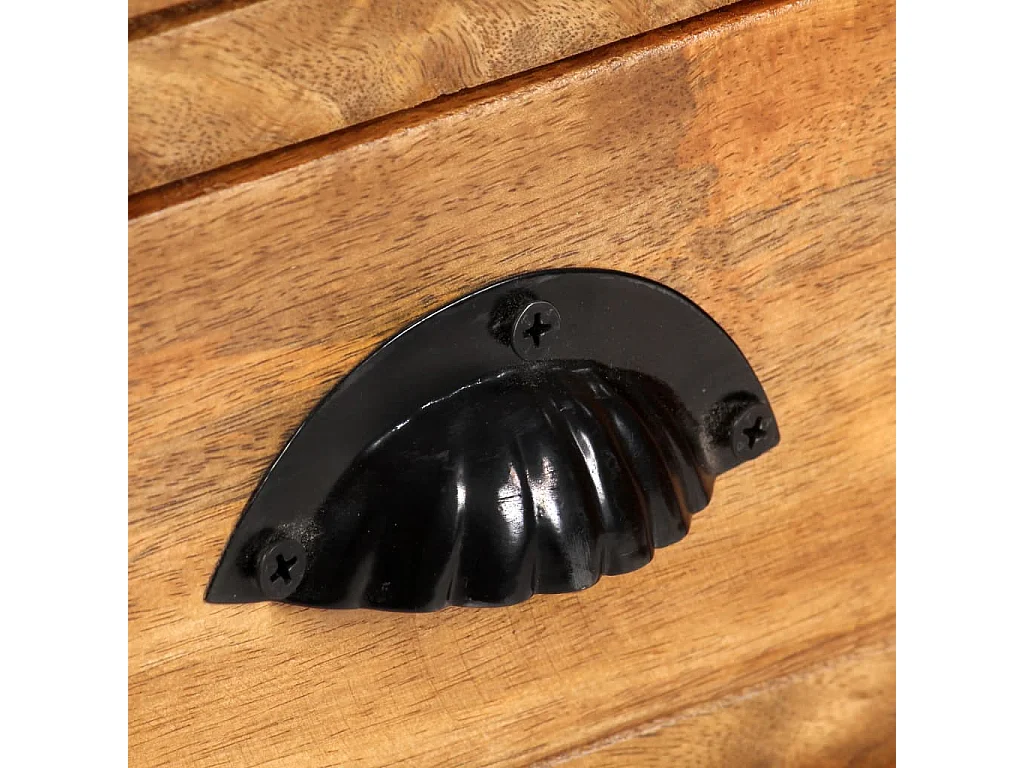 Bücherregal 4 Ebenen 6 Schubladen 122×36×181 cm Massivholz