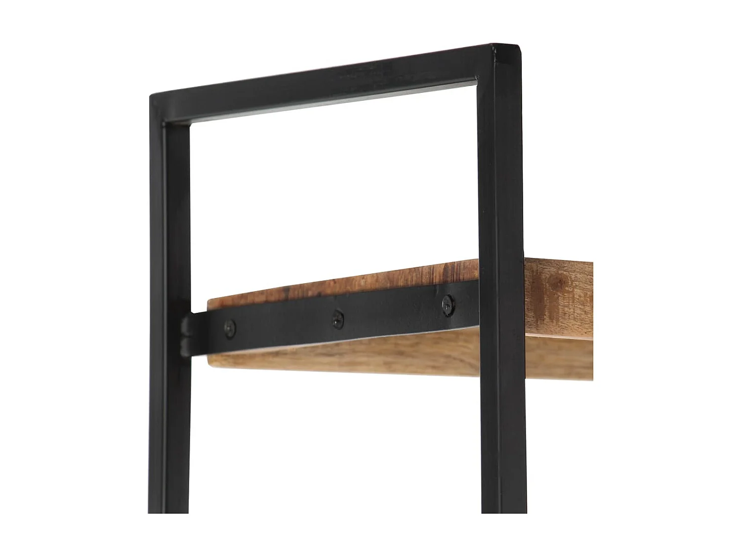 Libreria a 4 Livelli Legno di Mango Grezzo 124x30x180 cm