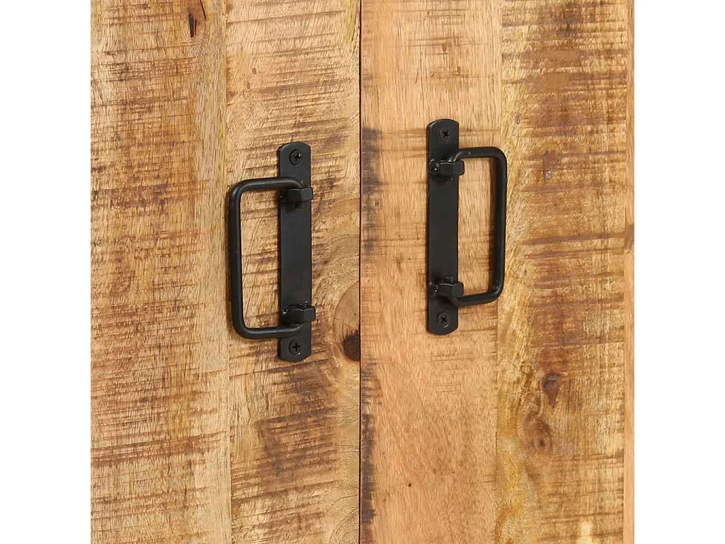 Bibliothèque à 4 niveaux 124x30x180 cm Bois de manguier brut