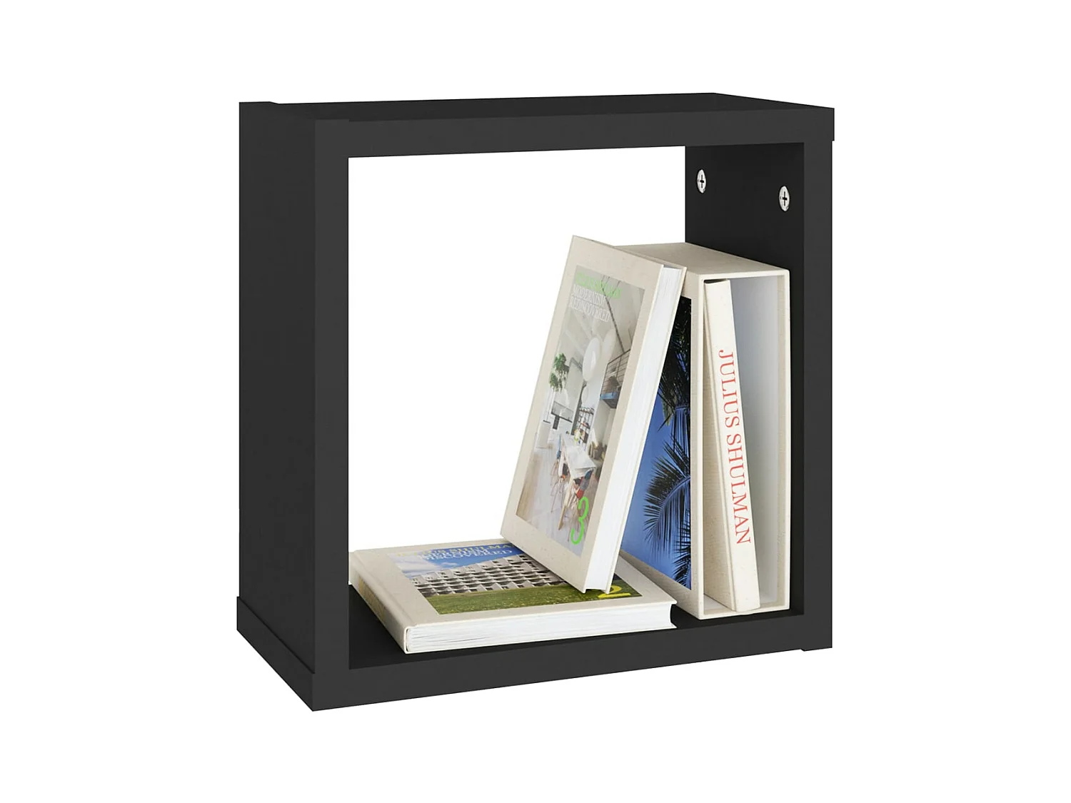 Würfelregale 2 Stk. Schwarz 30x15x30 cm