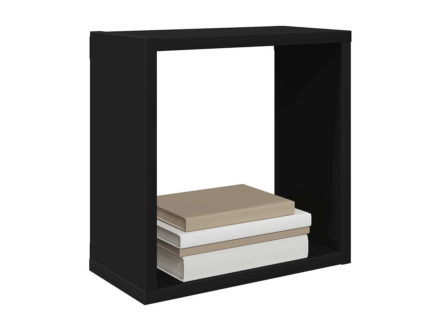 Étagères cube murales 2 pcs noir 30x15x30 cm