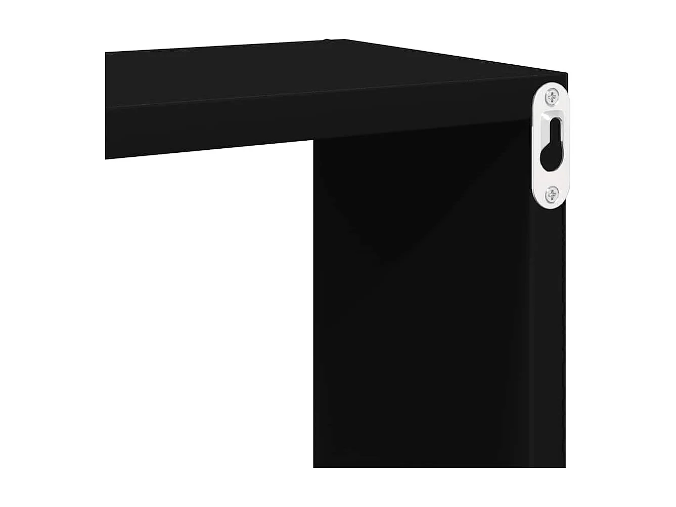 Étagères cube murales 2 pcs noir 30x15x30 cm