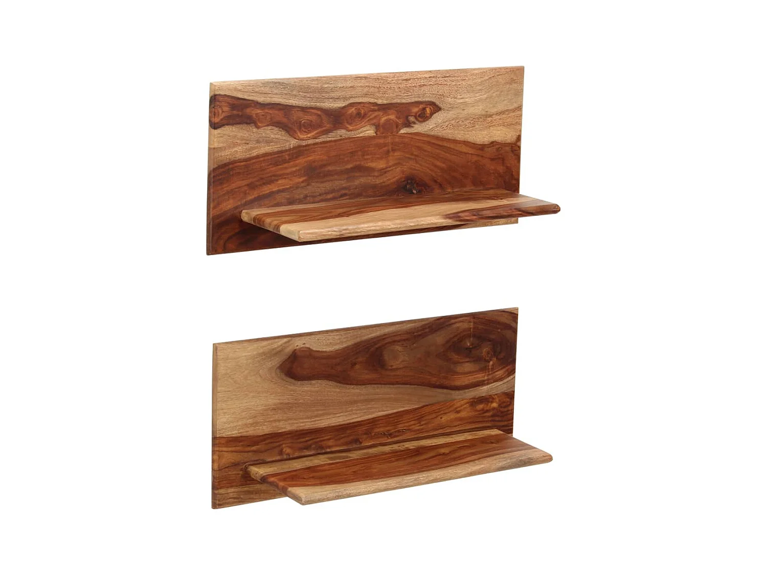 Wandregale 2 Stk. 58x26x20 cm Massivholz Akazie