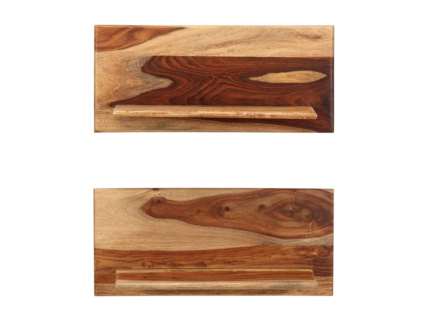 Wandschappen 2 st 58x26x20 cm massief acaciahout