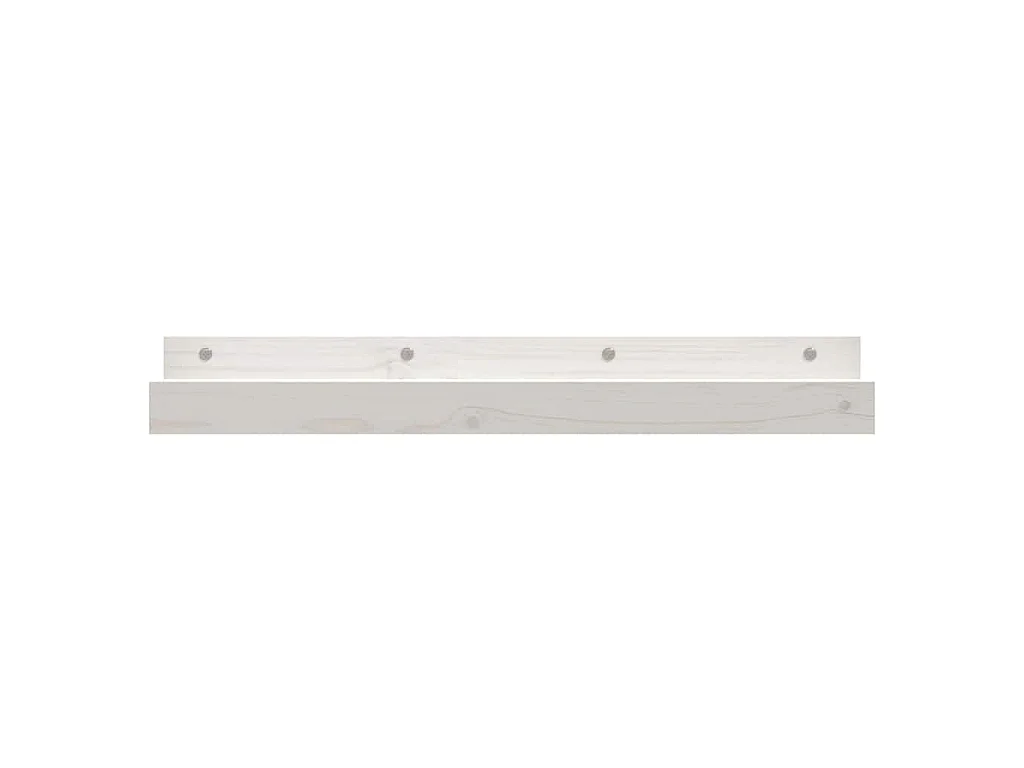 Wandschappen 2 st 80x12x9 cm massief grenenhout wit