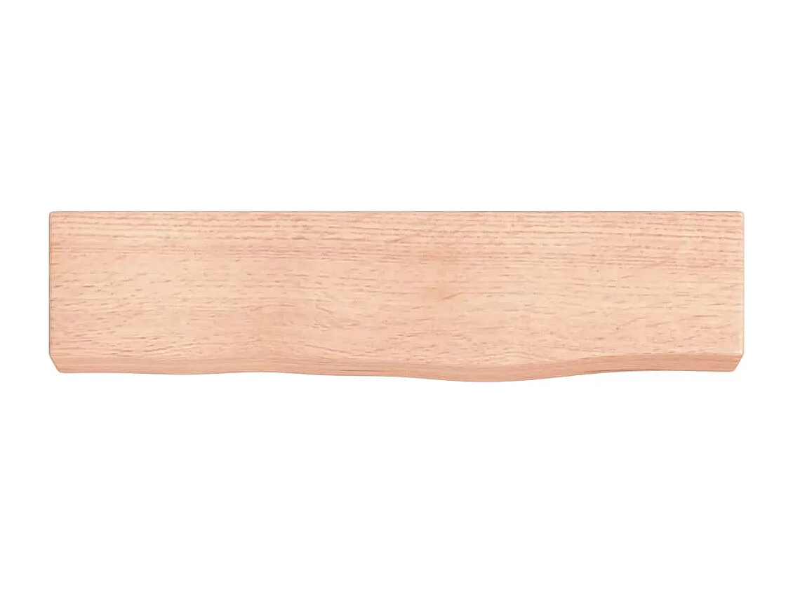 Étagère murale marron clair 40x10x4 cm bois chêne massif traité