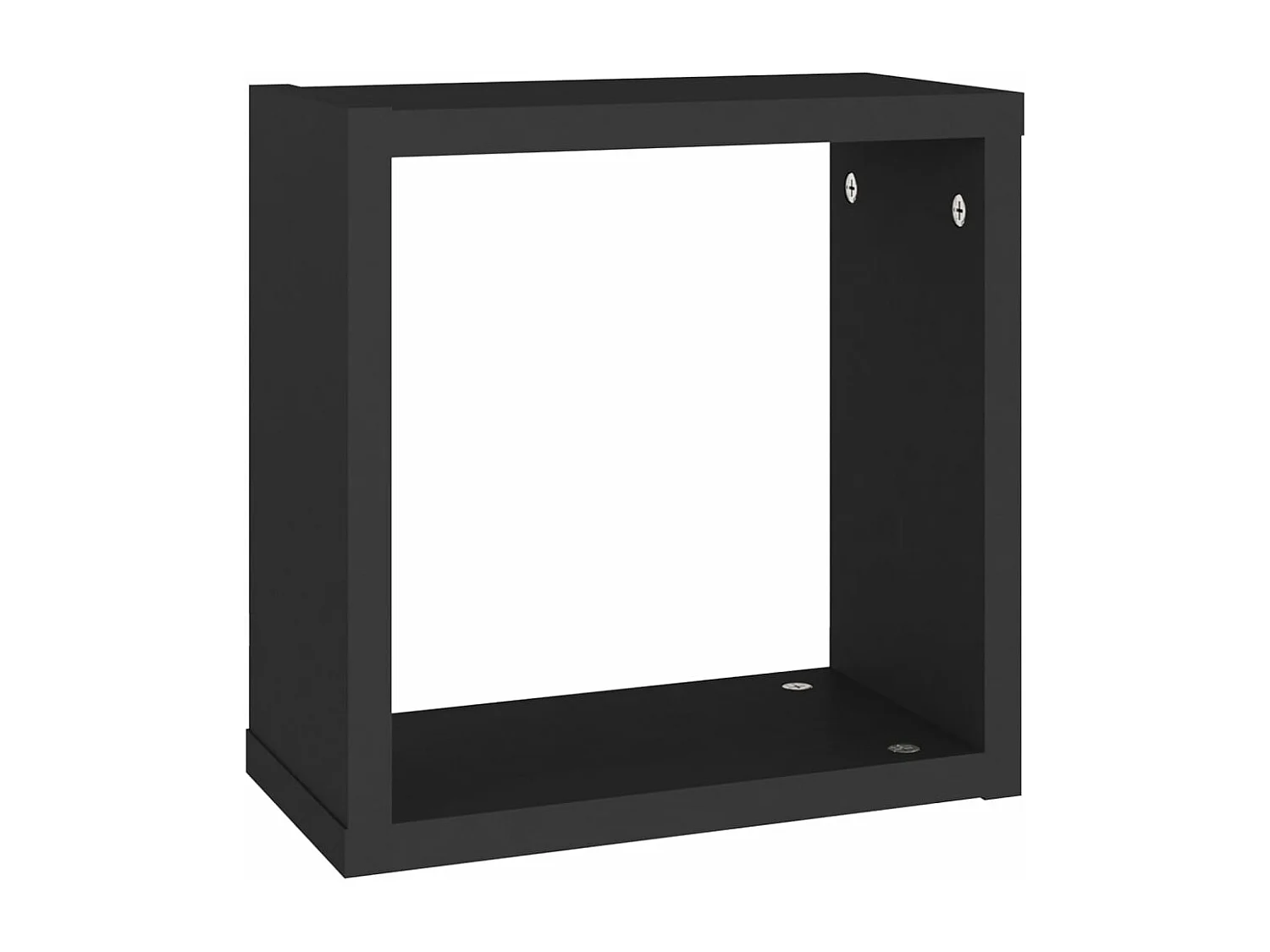 Prateleiras de parede em forma de cubo 6 pcs 30x15x30 cm preto