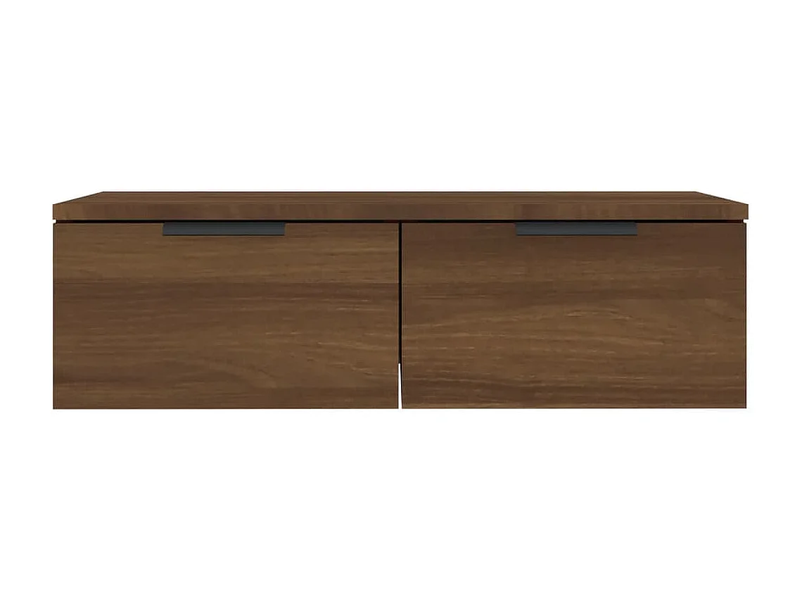 Wandkast 68x30x20 cm bewerkt hout bruin eikenkleur